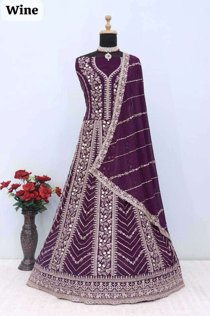 Elegant Faux Georgette Wedding Gown for Timeless Style - MYLUXURY LANE ENTERPRISE